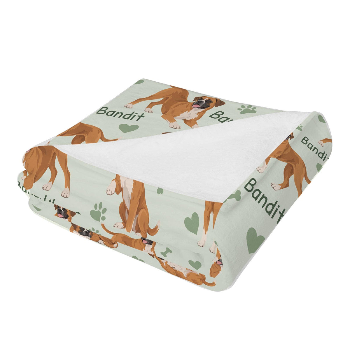 Personalized Boxer Blanket, Pet Blanket with Name