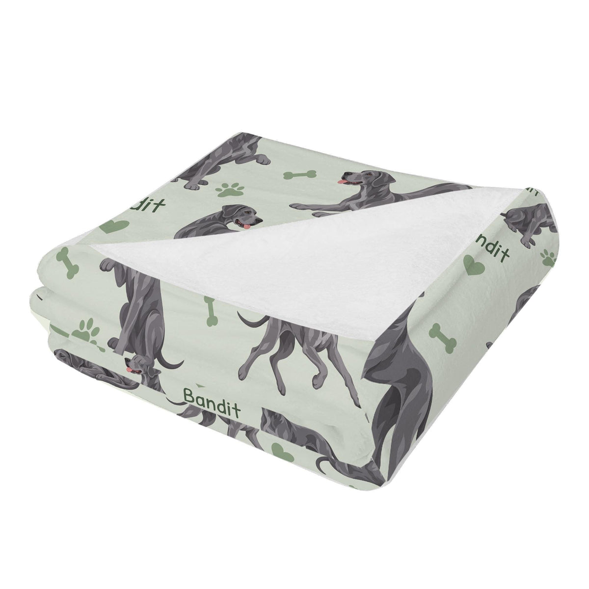 Personalized Great Dane Blanket, Pet Blanket with Name