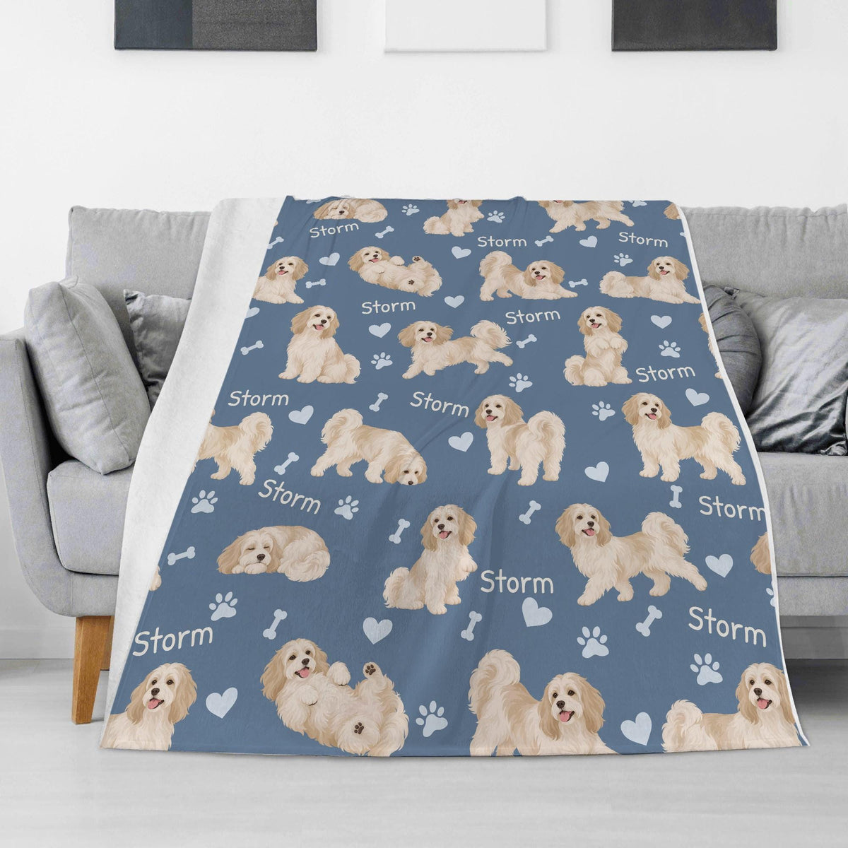 Personalized Havanese Blanket, Pet Blanket with Name