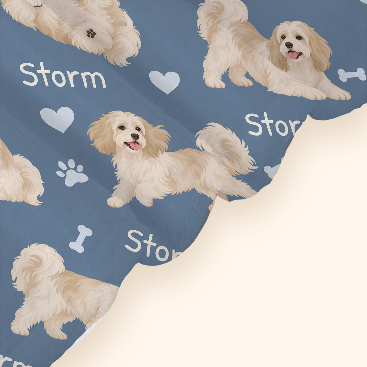 Personalized Havanese Blanket, Pet Blanket with Name