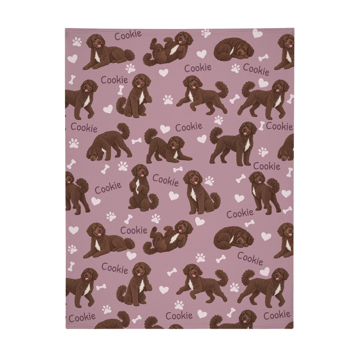 Personalized Portuguese Water Dog Blanket, Pet Blanket with Name