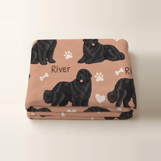 Personalized Newfoundland Blanket, Pet Blanket with Name