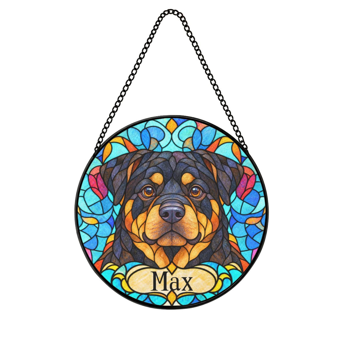Personalized Rottweiler Suncatcher