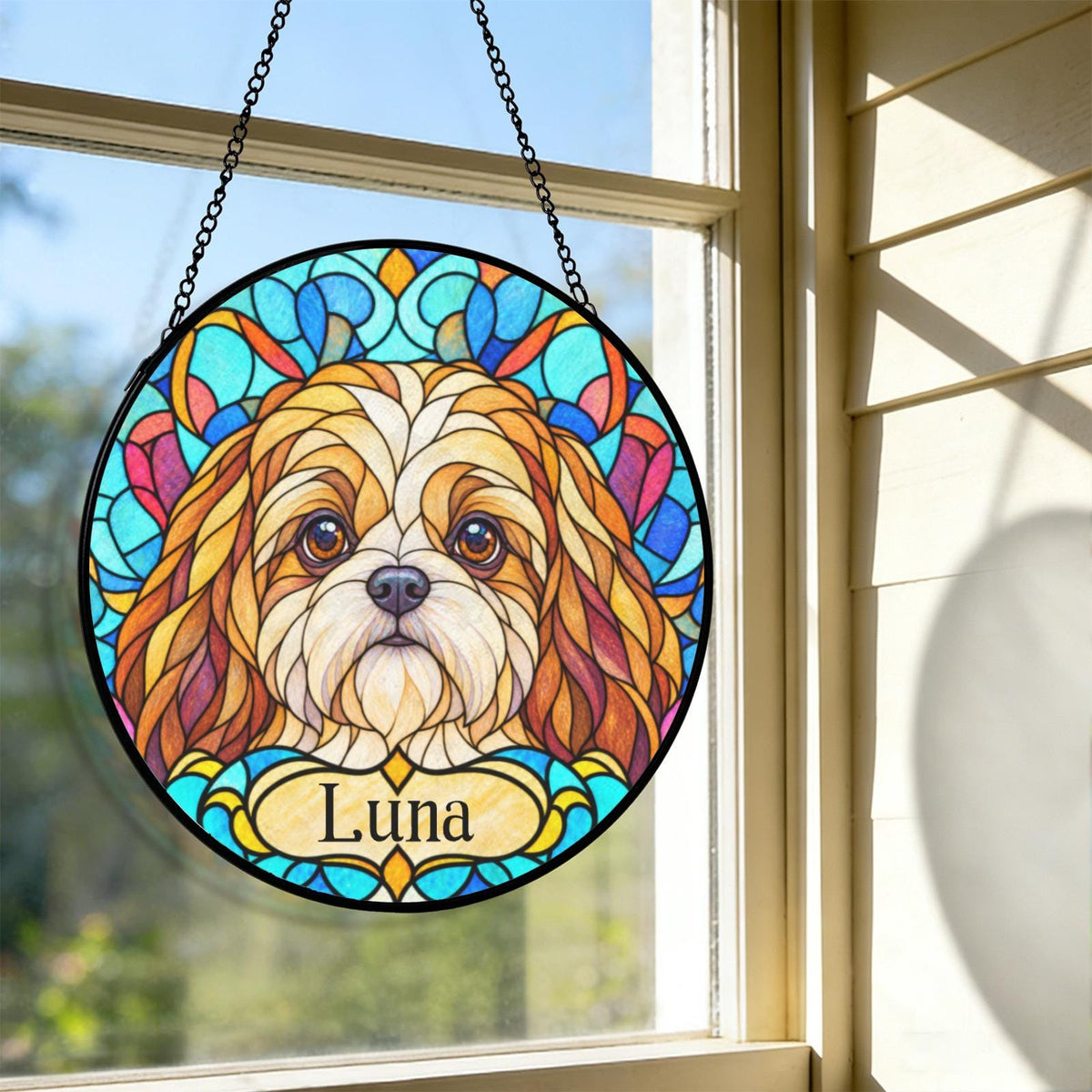Personalized Shih Tzu Suncatcher