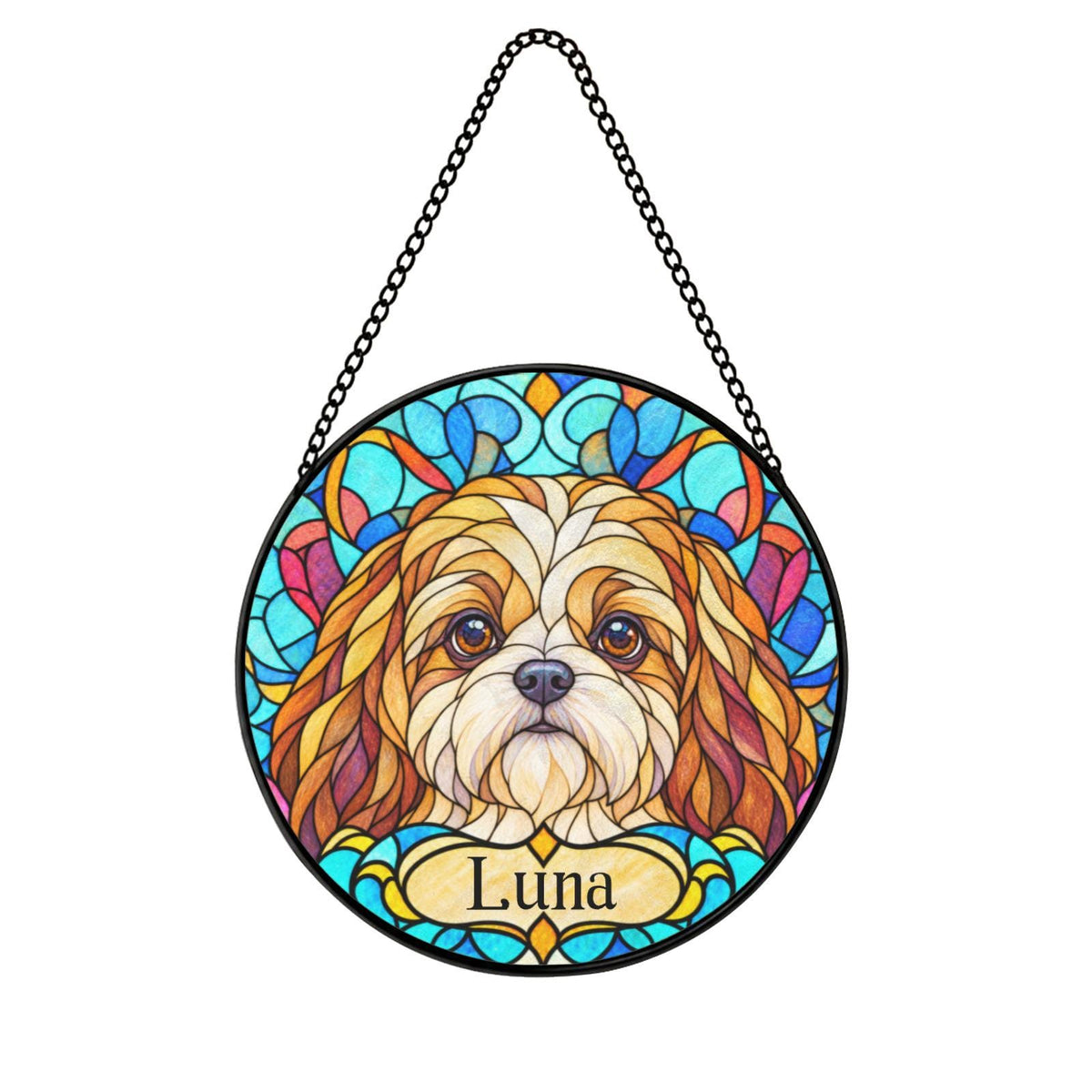 Personalized Shih Tzu Suncatcher