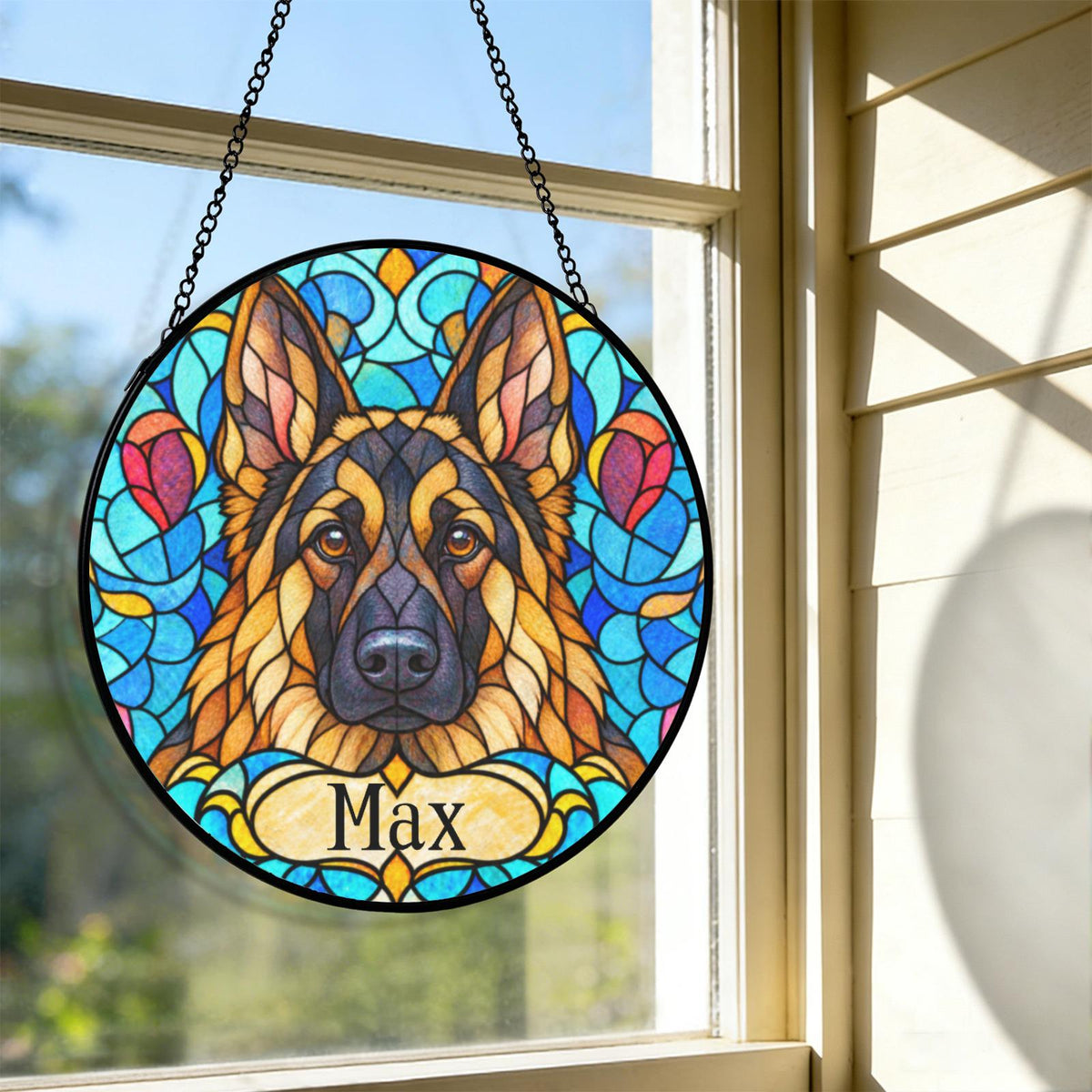 Personalized German Shepherd Suncatcher