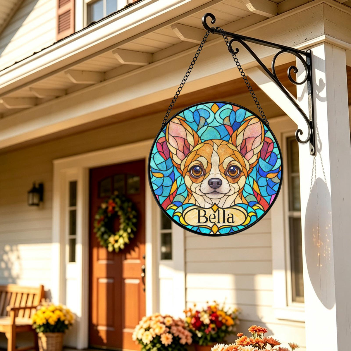 Personalized Chihuahua Suncatcher