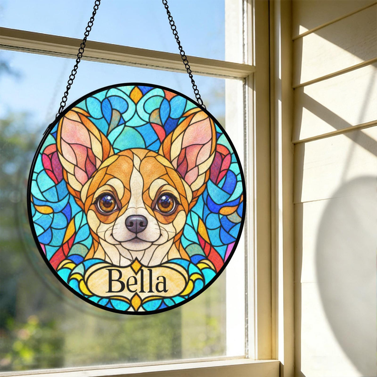 Personalized Chihuahua Suncatcher