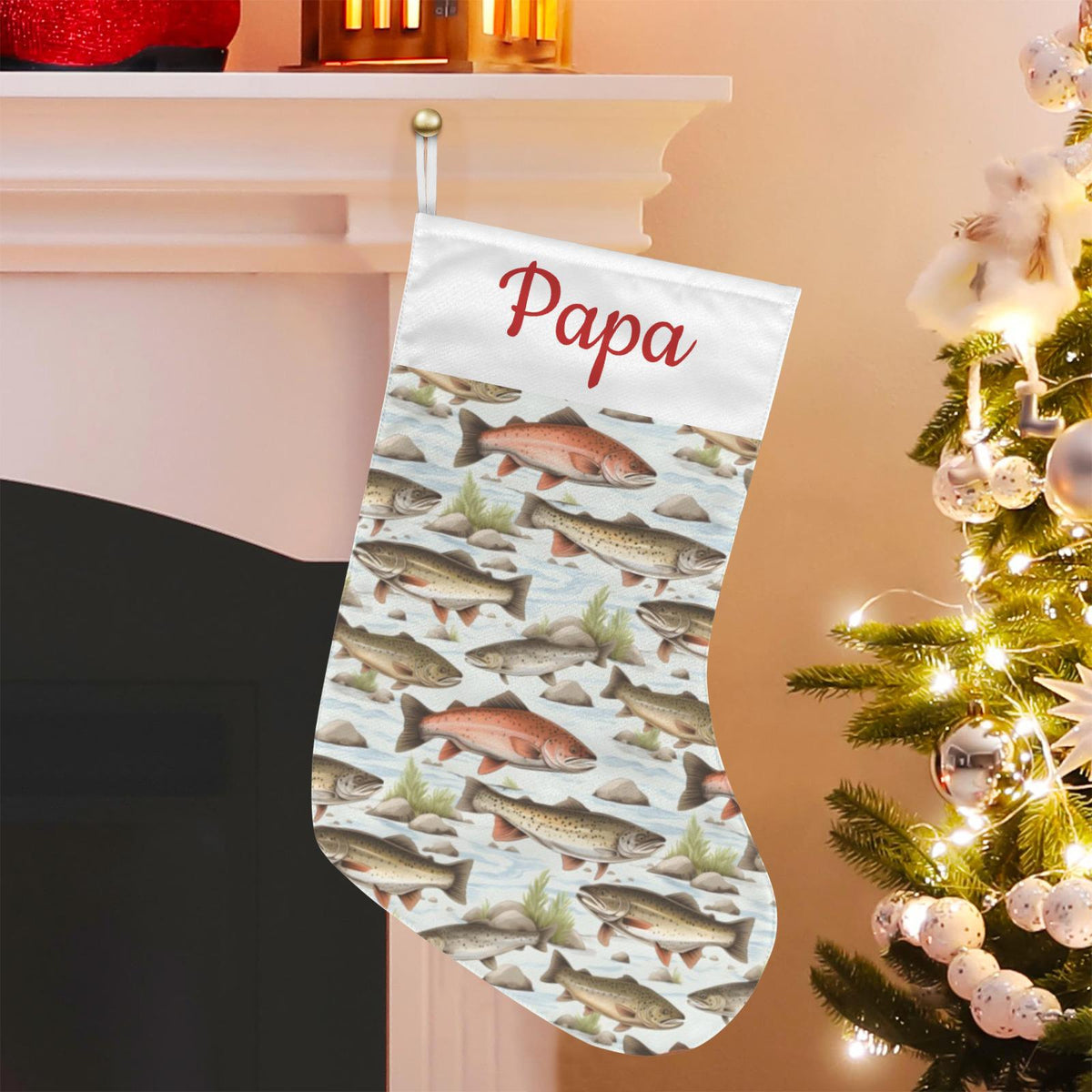 Personalized Trout Christmas Stocking