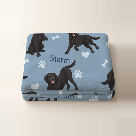 Personalized Labrador Retriever Blanket, Pet Blanket with Name