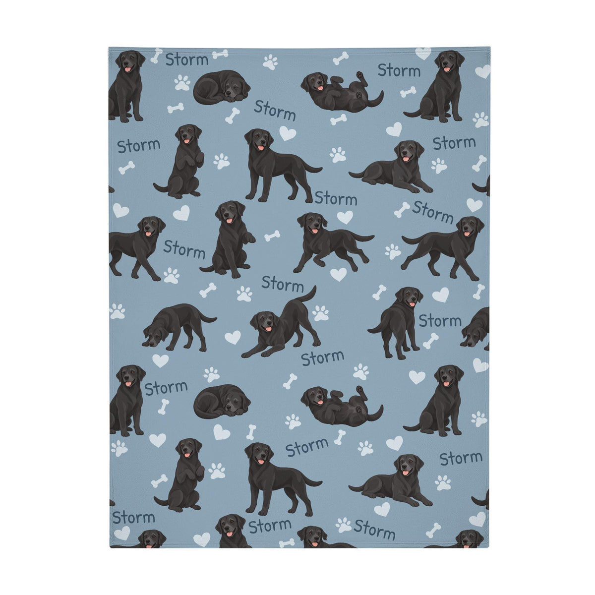 Personalized Labrador Retriever Blanket, Pet Blanket with Name