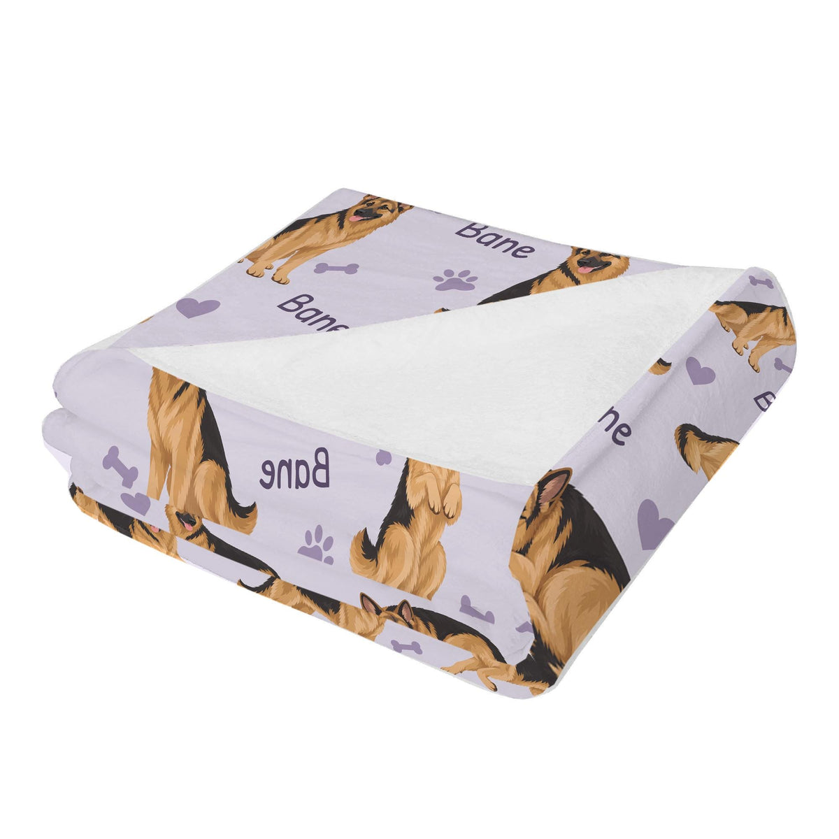 Personalized German Shepherd Dog Blanket, Pet Blanket with Name