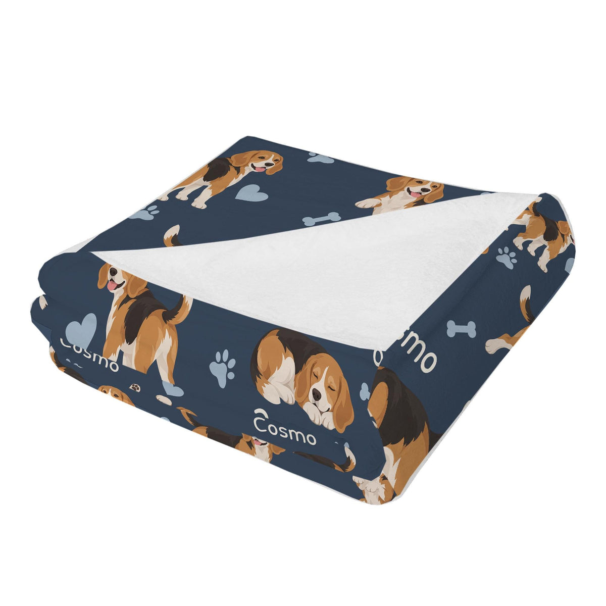 Personalized Beagle Blanket, Pet Blanket with Name