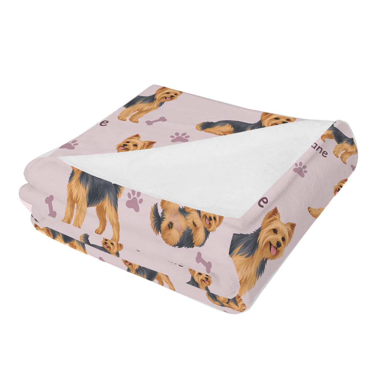 Personalized Yorkshire Terrier Blanket, Pet Blanket with Name