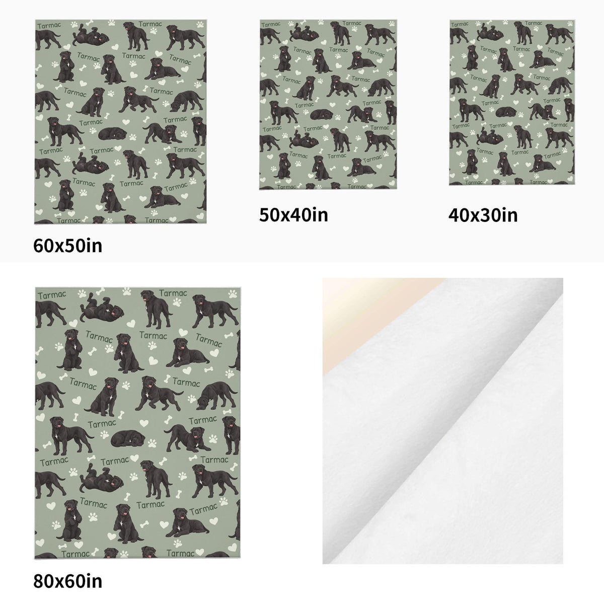 Personalized Cane Corso Blanket, Pet Blanket with Name