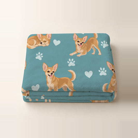 Personalized Chihuahua Blanket, Pet Blanket with Name
