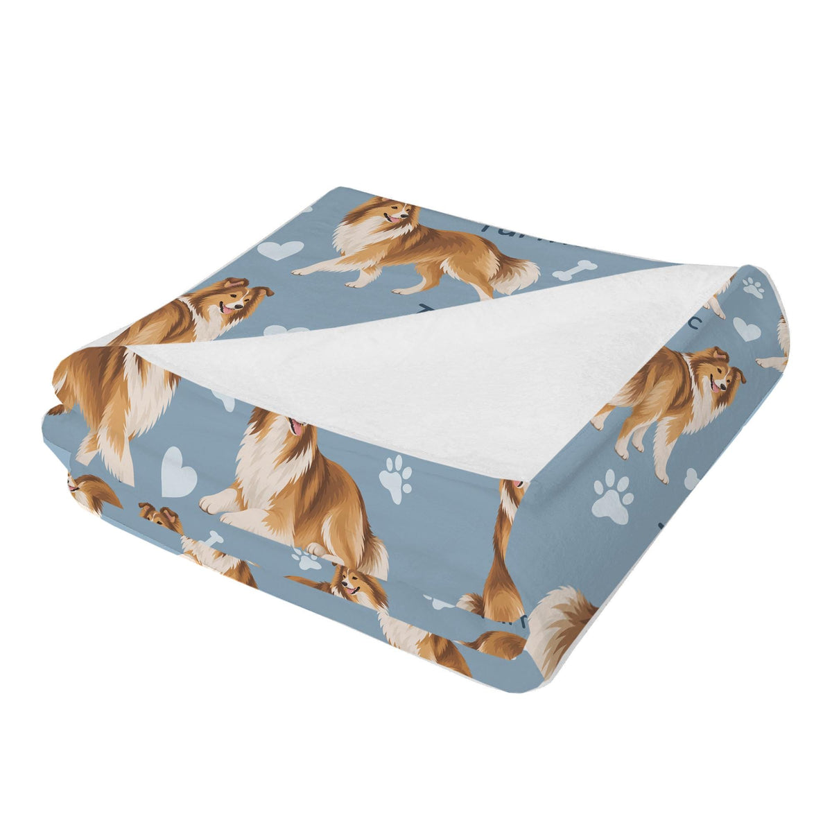 Personalized Shetland Sheepdog Blanket, Pet Blanket with Name