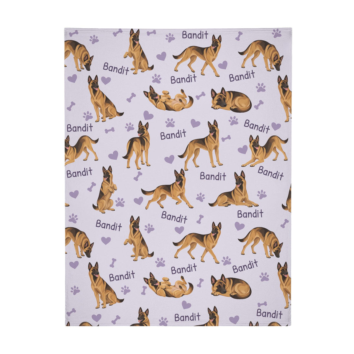 Personalized Belgian Malinois Blanket, Pet Blanket with Name