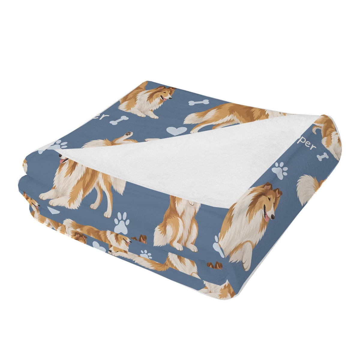 Personalized Collie Blanket, Pet Blanket with Name