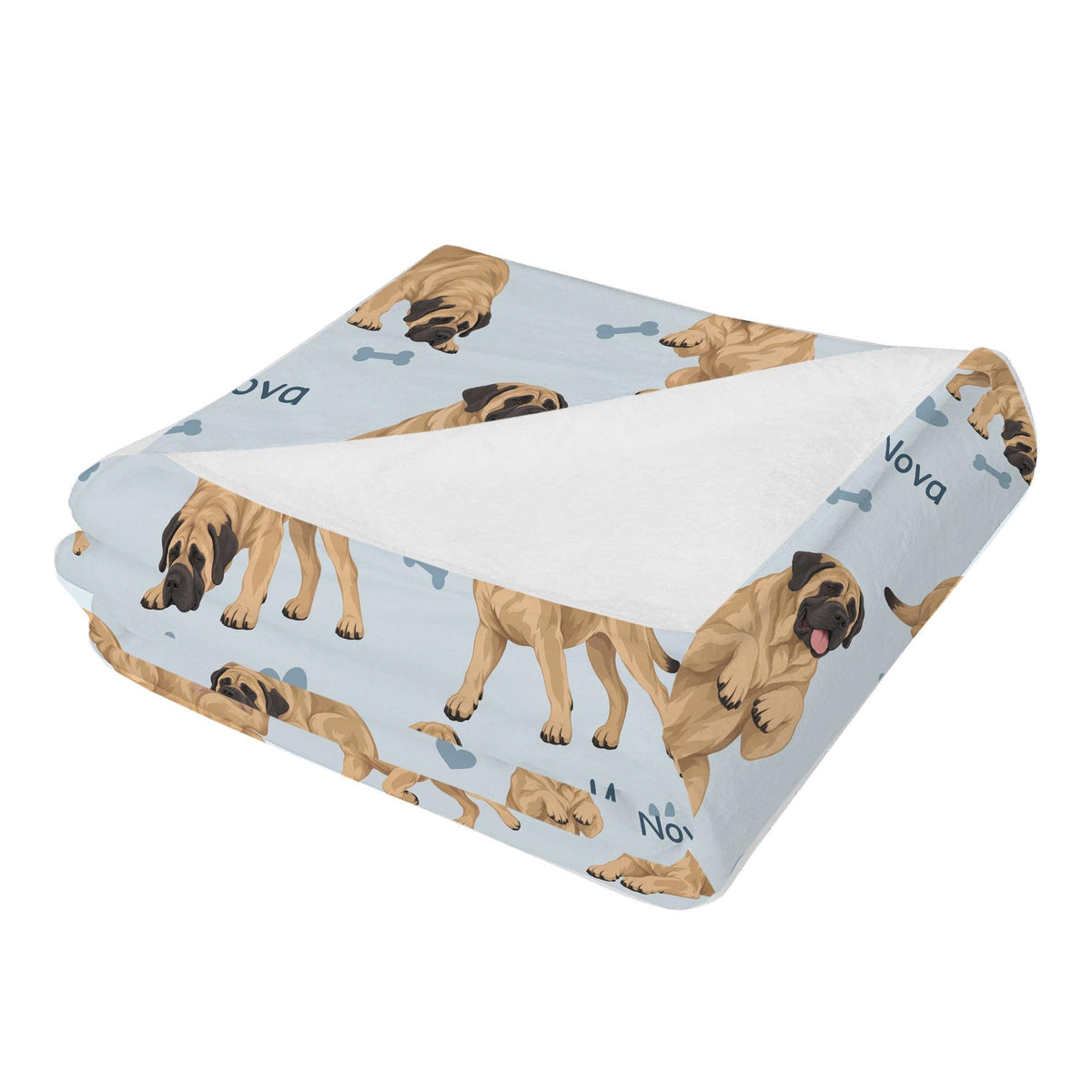 Personalized Mastiff Blanket, Pet Blanket with Name