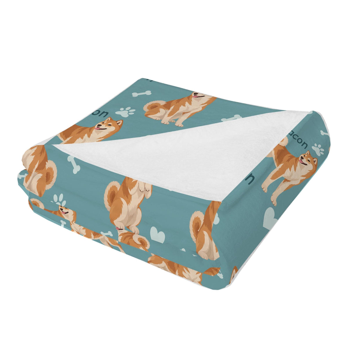 Personalized Shiba Inu Blanket, Pet Blanket with Name