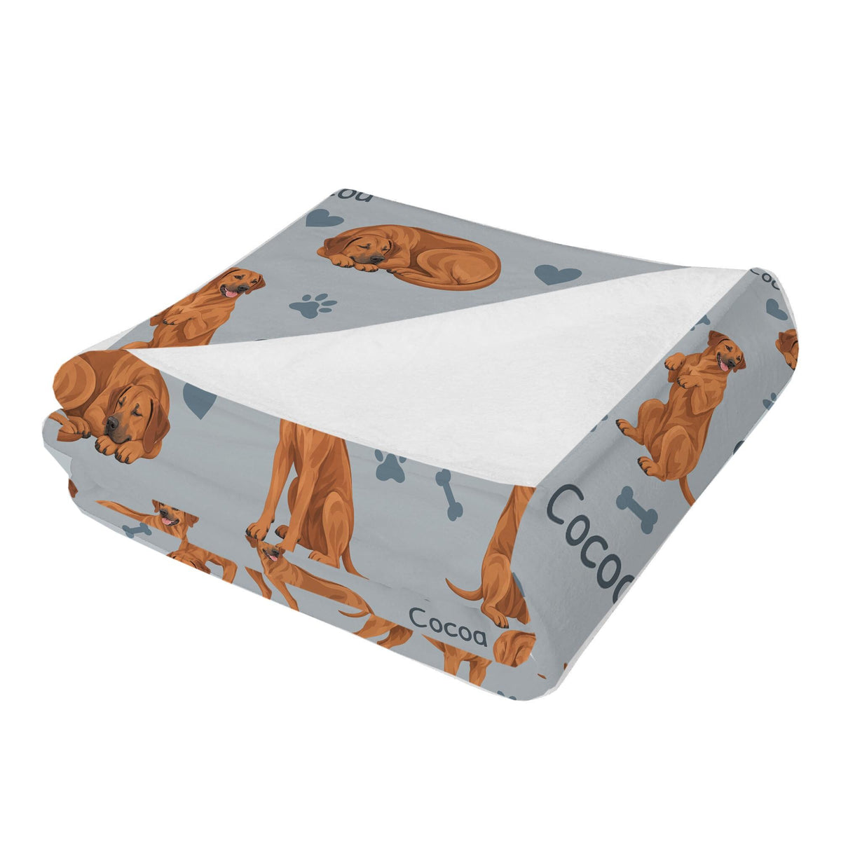 Personalized Rhodesian Ridgeback Blanket, Pet Blanket with Name