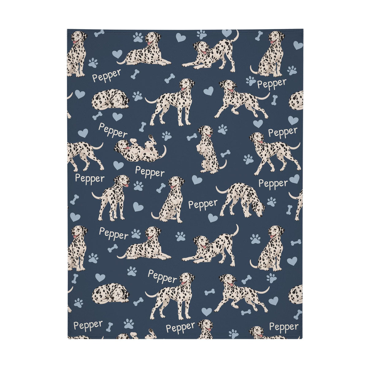 Personalized Dalmatian Blanket, Pet Blanket with Name