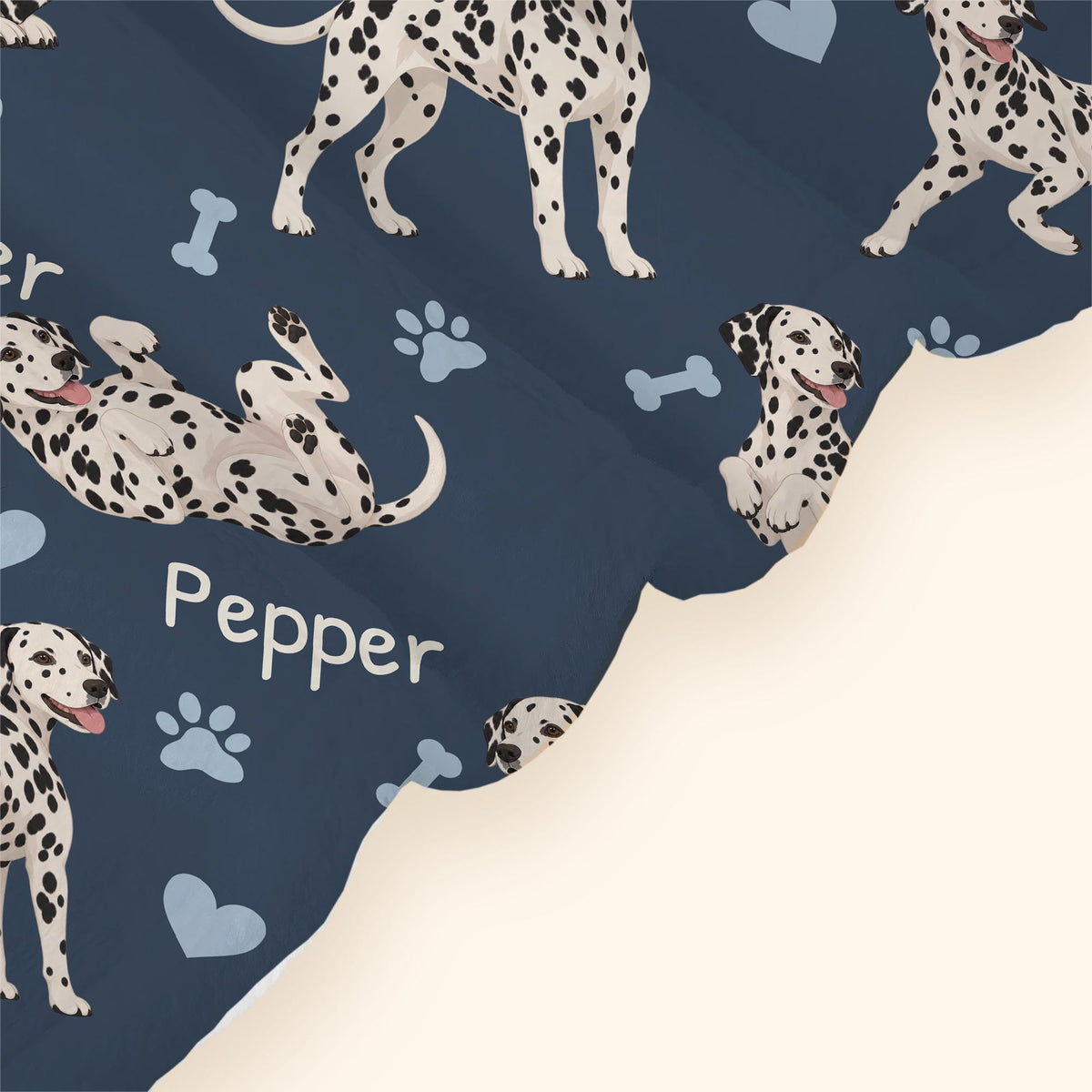 Personalized Dalmatian Blanket, Pet Blanket with Name