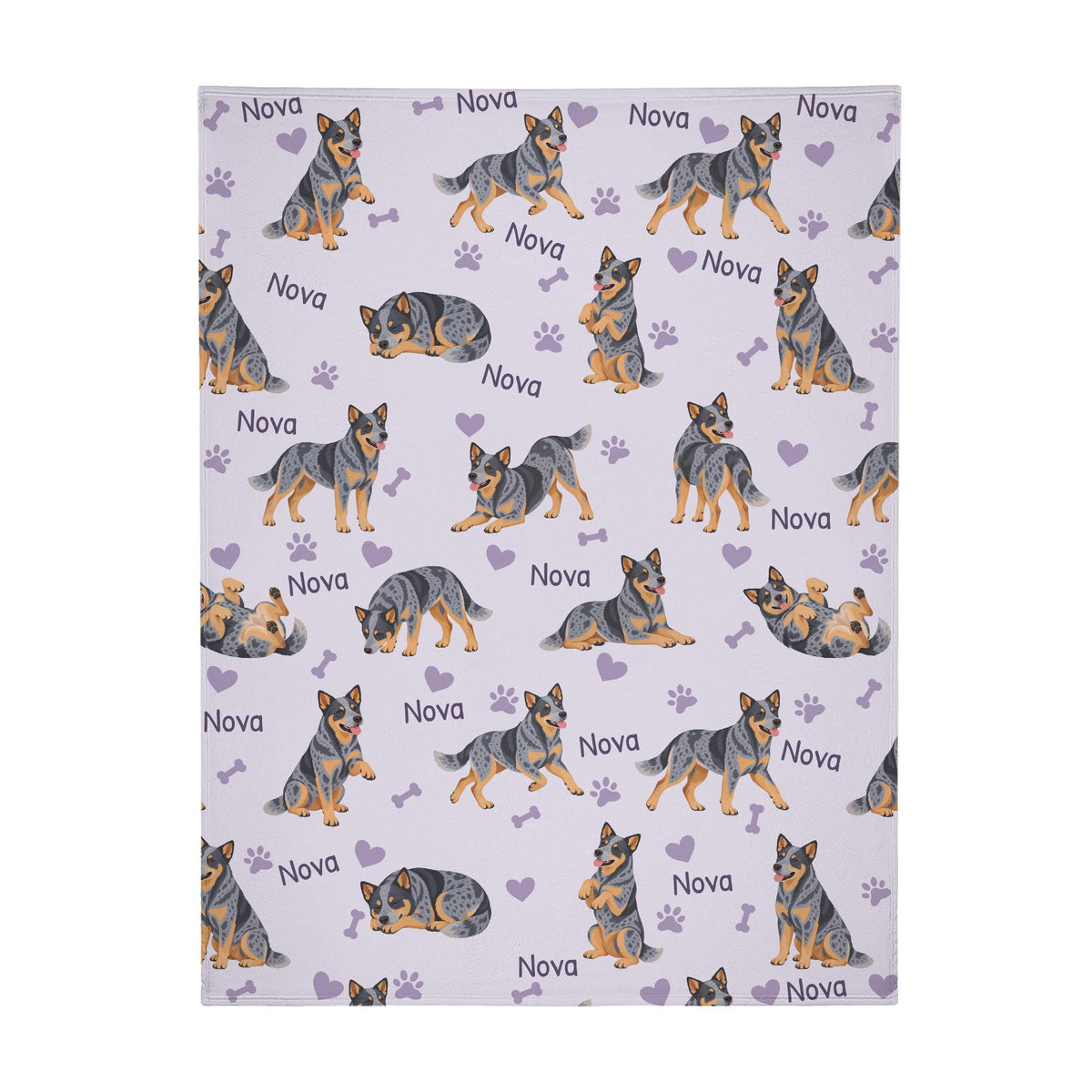 Personalized Australian Cattle Dog Blanket, Pet Blanket with Name