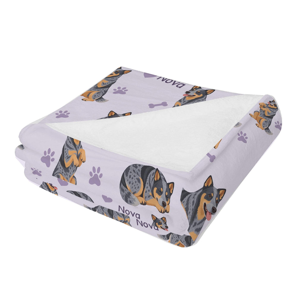 Personalized Australian Cattle Dog Blanket, Pet Blanket with Name