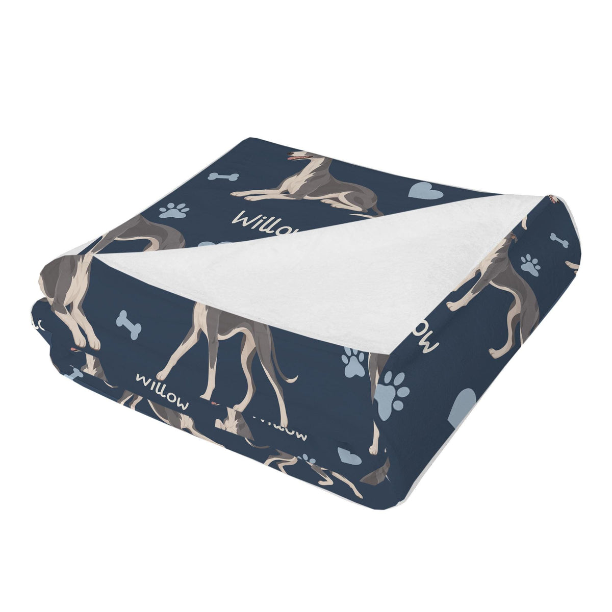 Personalized Whippet Blanket, Pet Blanket with Name