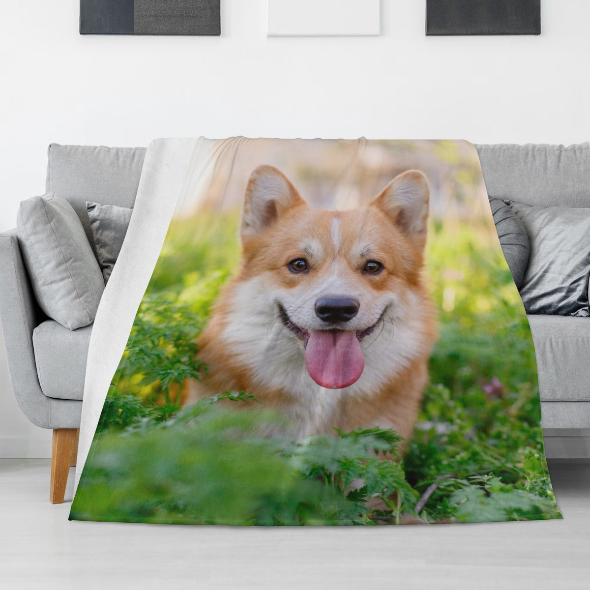 Personalized Blanket with Dog Photo and Name