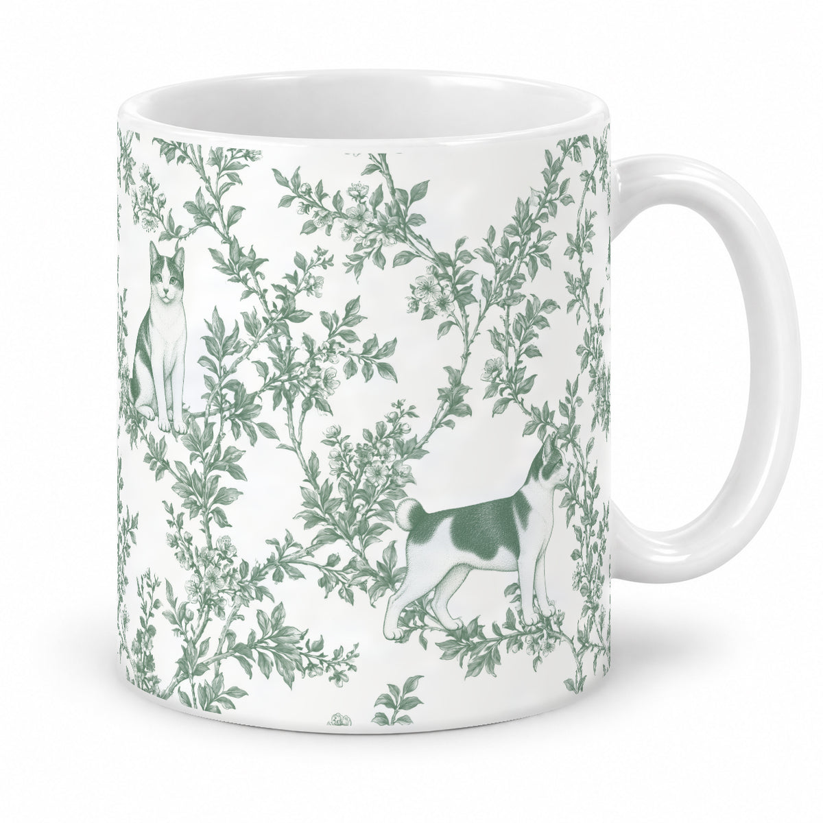 Japanese Bobtail toile mug — Green Studio