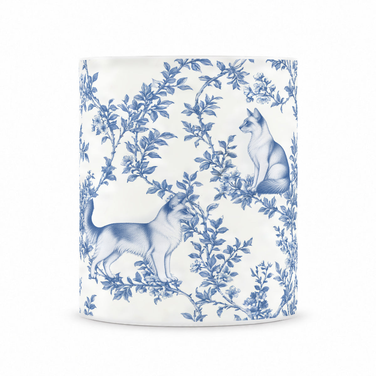 Javanese toile mug — Blue Front View