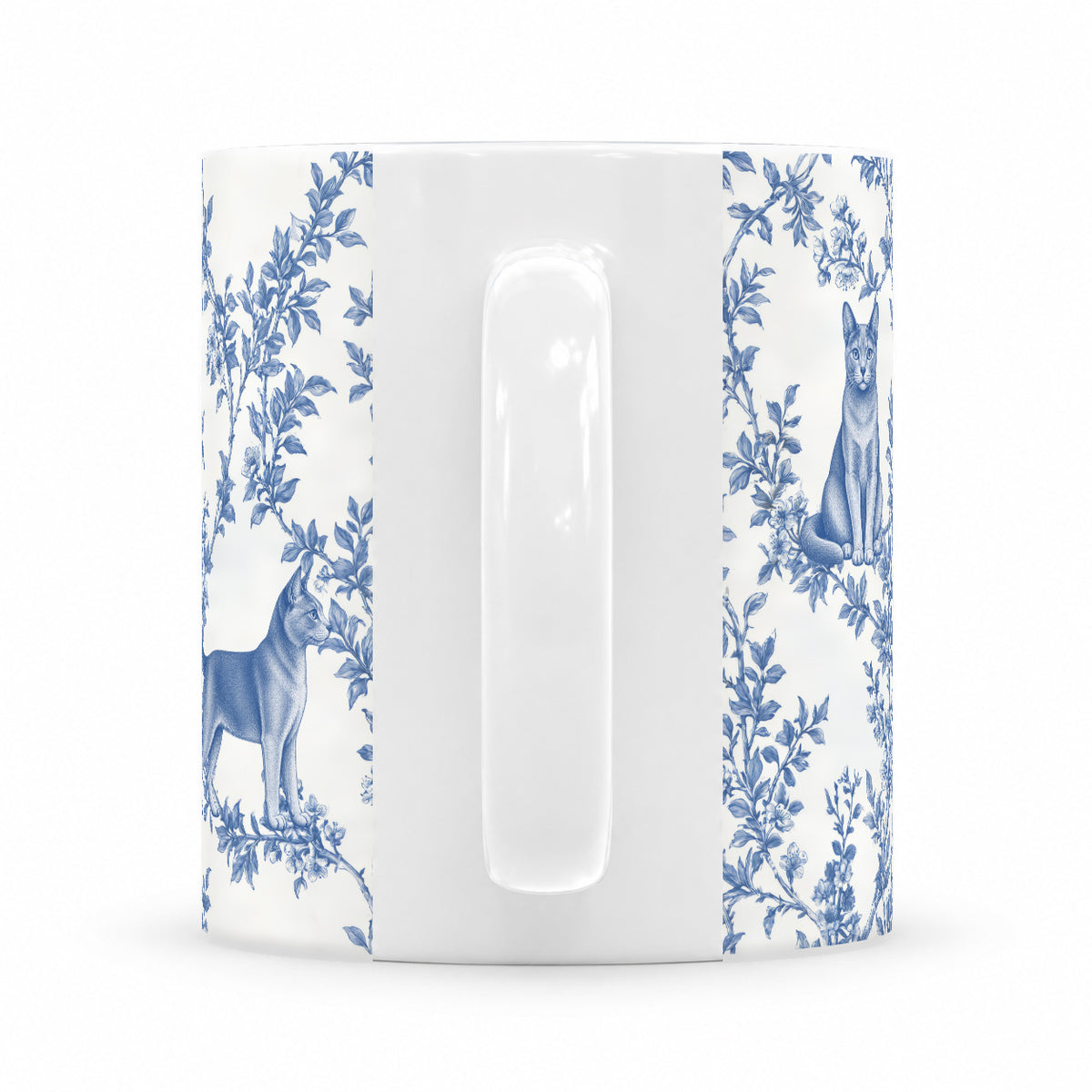 Korat toile mug — Blue Handle View