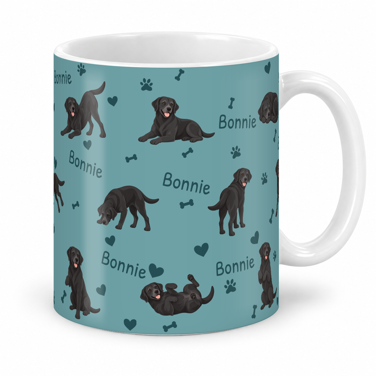 Labrador Retriever personalized name mug — Muted Teal Studio