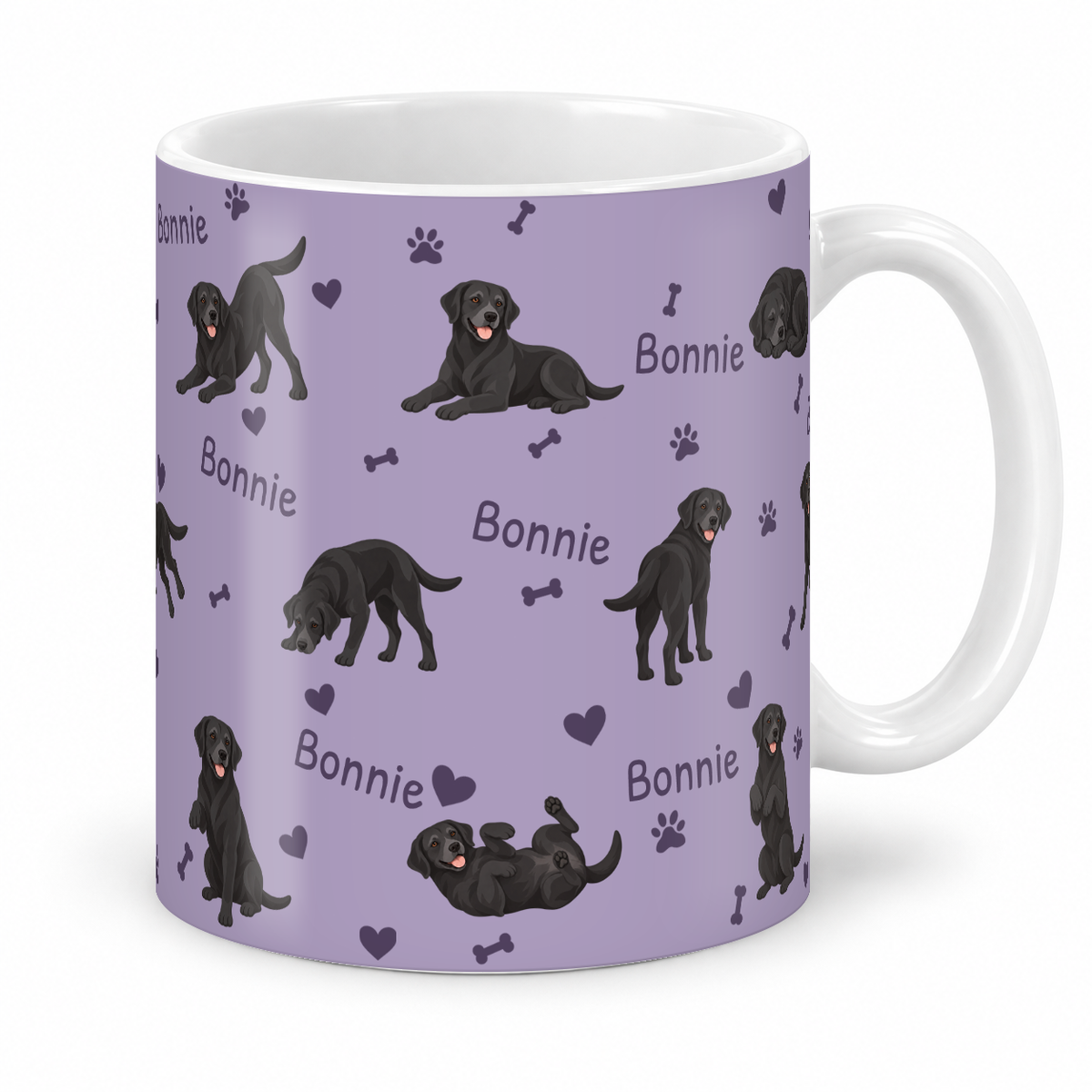 Labrador Retriever personalized name mug — Soft Lavender Studio