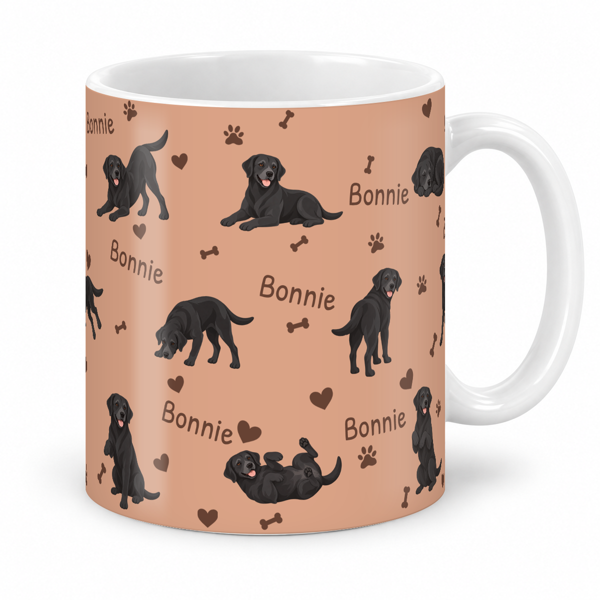 Labrador Retriever personalized name mug — Peach Studio