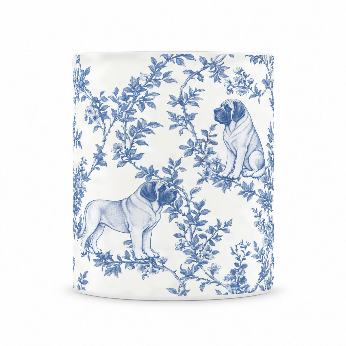 Mastiff toile mug — Blue Front View