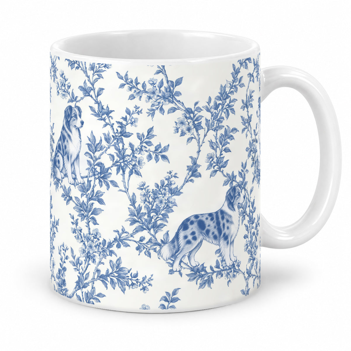 Miniature American Shepherd toile mug — Blue Studio