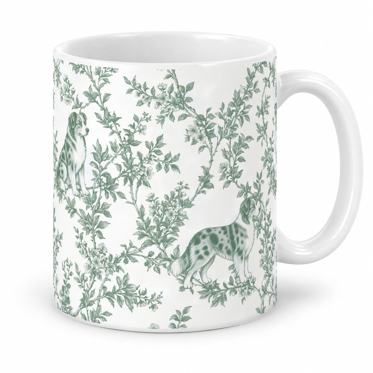Miniature American Shepherd toile mug — Green Studio