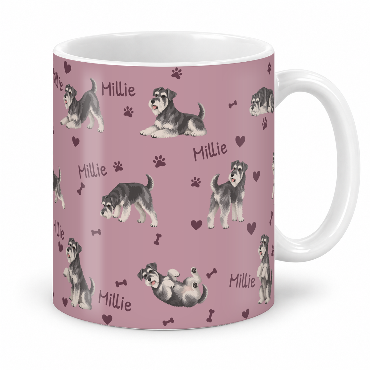 Miniature Schnauzer personalized name mug — Dusty Rose Studio