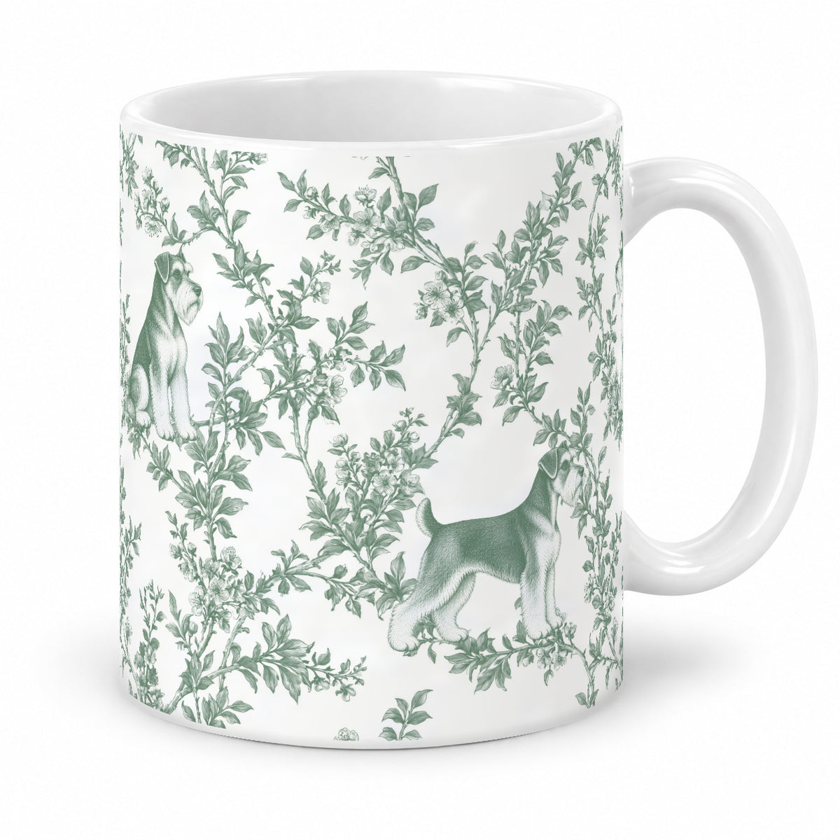 Miniature Schnauzer toile mug — Green Studio