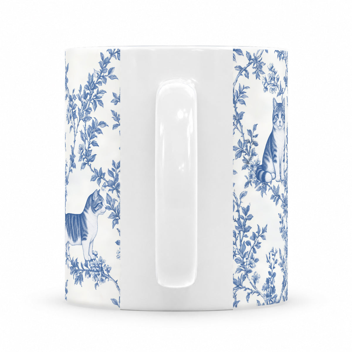 Munchkin toile mug — Blue Handle View