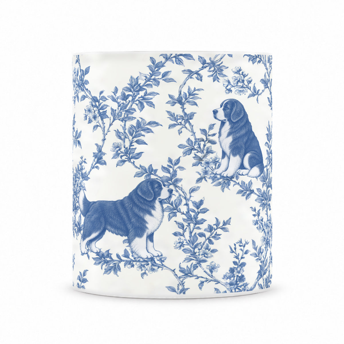 Newfoundland toile mug — Blue Front View