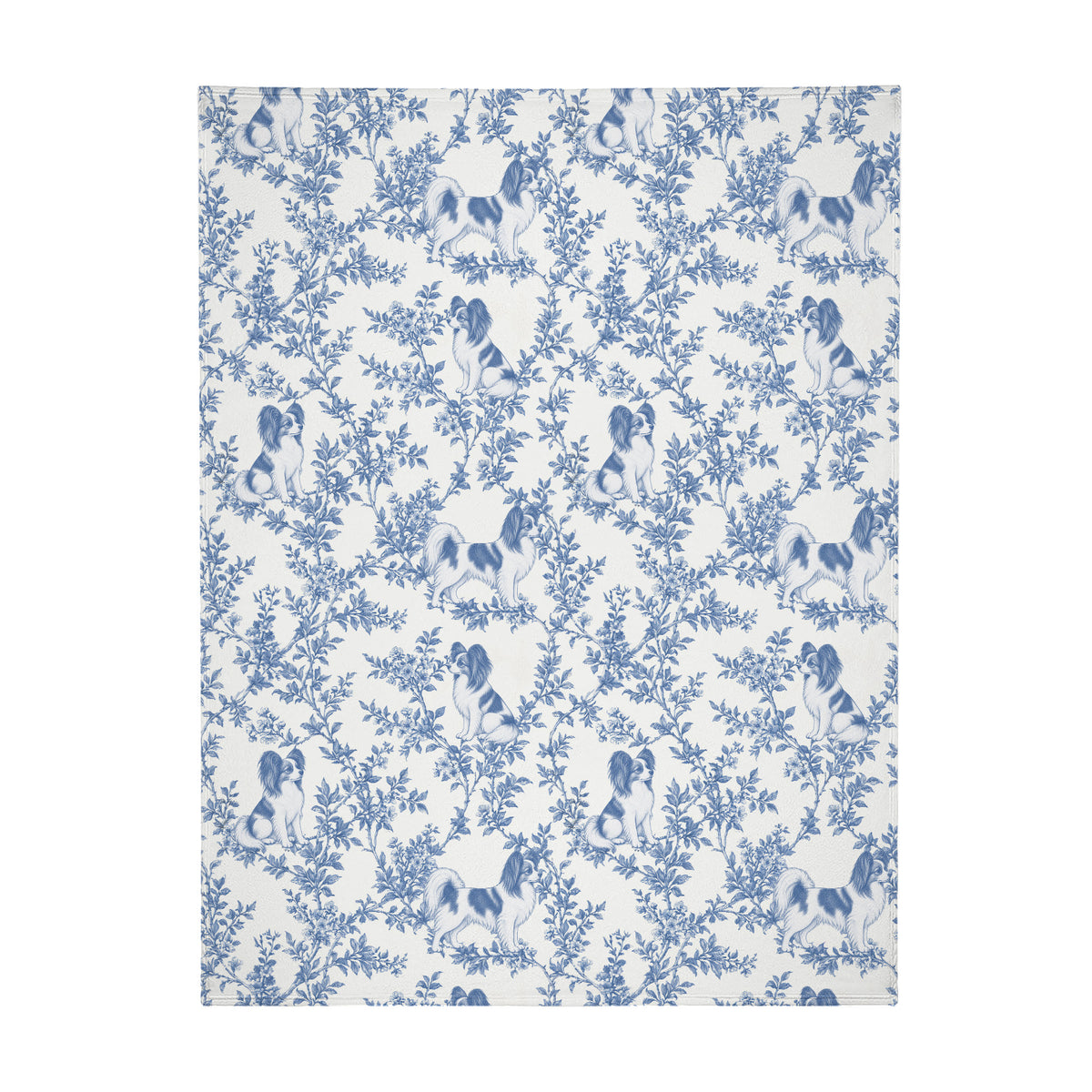 Papillon toile de Jouy blanket - Blue Blanket Flat