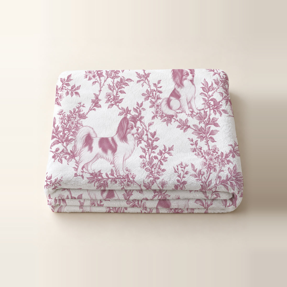 Papillon toile de Jouy blanket - Pink Thumbnail