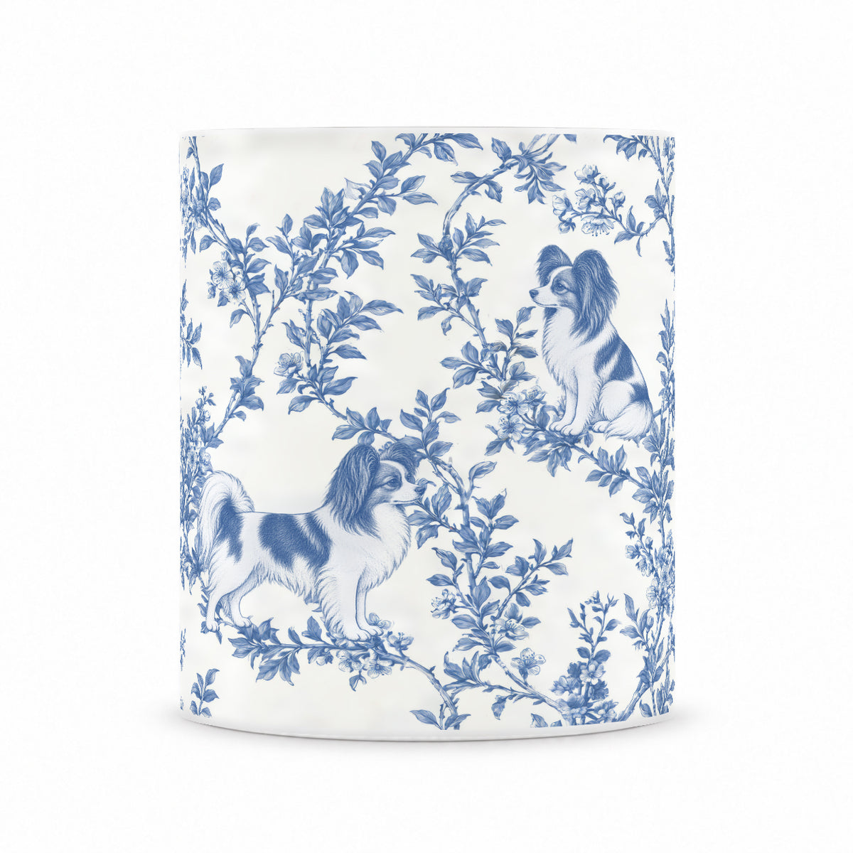 Papillon toile mug — Blue Front View