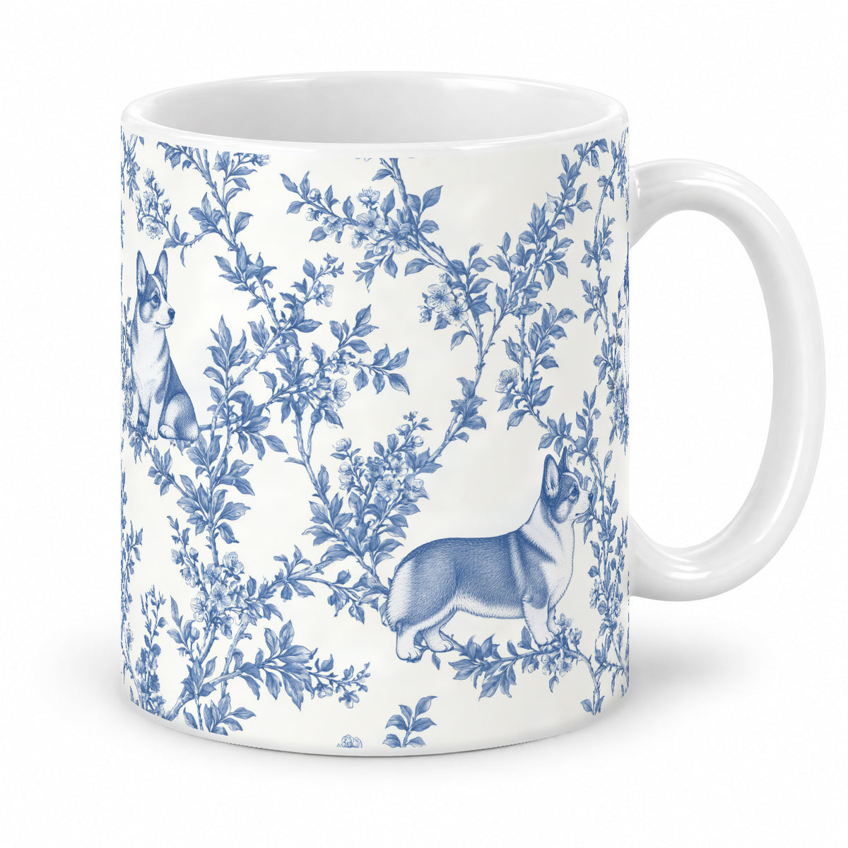 Pembroke Welsh Corgi toile mug — Blue Studio