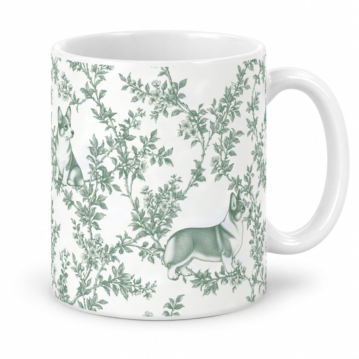 Pembroke Welsh Corgi toile mug — Green Studio